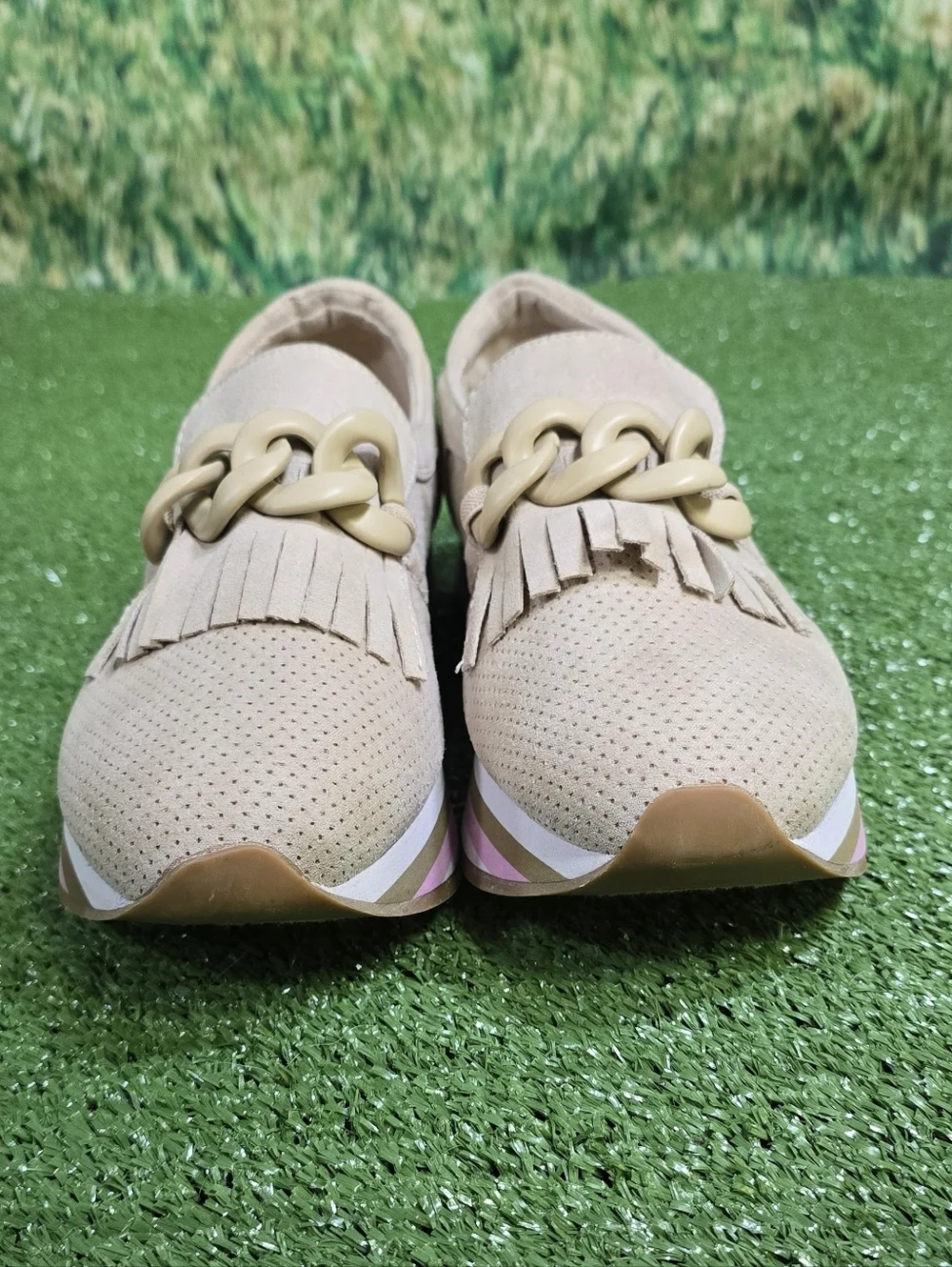 COCONUTS by Matisse Bess Light Beige EVA Platform Loafer Sneaker Hybrid Size 8